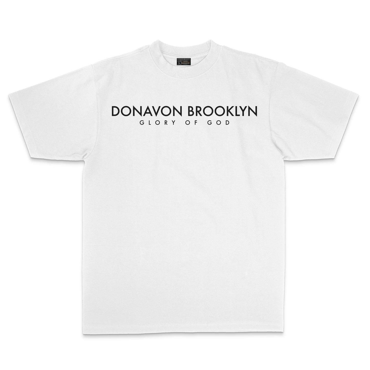 Donavon Brooklyn Glory of God | White Heavy Weight Tee